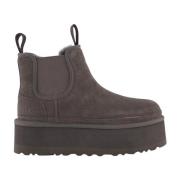 Platform Chelsea Grijze Laarzen UGG , Gray , Dames