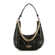 Zwarte Geometrische Hobo Tas Love Moschino , Black , Dames