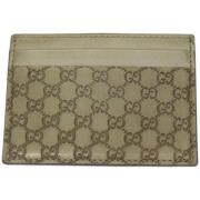 Pre-owned Canvas wallets Gucci Vintage , Beige , Dames