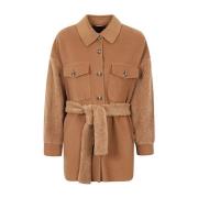 Lichtbruine wollen jas met teddy mouwen Max Mara Weekend , Brown , Dam...