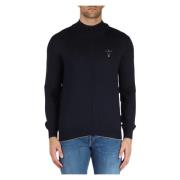 Wollen Cardigan met Rits Aeronautica Militare , Blue , Heren