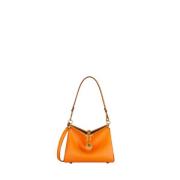 Oranje Leren Mini Tas met Metalen Sluiting Etro , Orange , Dames