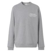 Gedrukte Logo Sweater in Grijs Burberry , Gray , Heren