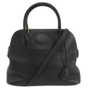 Pre-owned Leather handbags Hermès Vintage , Black , Dames