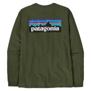 Lange Mouw Logo Tee in Groen Patagonia , Green , Heren