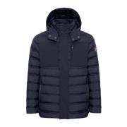 Blauwe Winterjas met Afneembare Capuchon Colmar , Blue , Heren