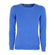 Blauwe Slim Fit Cashmere Trui Gemaakt in Italië Cashmere Company , Blu...