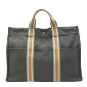 Pre-owned Canvas handbags Hermès Vintage , Gray , Dames