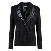 Blazer van katoenmix met reverskraag Emilio Pucci , Black , Dames