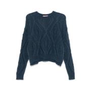 Stijlvolle Sweater Set Twinset , Blue , Dames