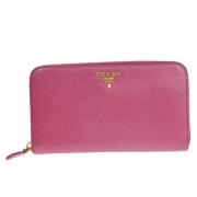 Pre-owned Leather wallets Prada Vintage , Pink , Dames