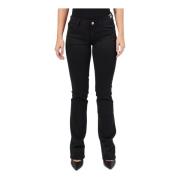 Bootcut Zwarte Broek Gaudi , Black , Dames