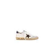 Leopard Print Ball-Star Sneakers Golden Goose , White , Dames