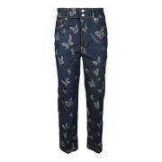 Stijlvolle Denim Jeans met Elastan Love Moschino , Blue , Dames