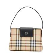 Pre-owned Leather handbags Burberry Vintage , Beige , Dames