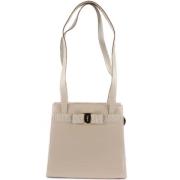 Pre-owned Leather shoulder-bags Salvatore Ferragamo Pre-owned , Beige ...