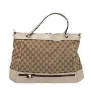 Pre-owned Canvas gucci-bags Gucci Vintage , Beige , Dames