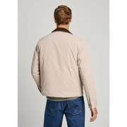 Lichtgewicht sateen jas met corduroy kraag Pepe Jeans , Beige , Heren