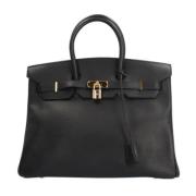 Pre-owned Leather handbags Hermès Vintage , Black , Dames