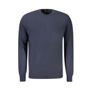 Blauwe Katoenen Trui Hugo Boss , Blue , Heren