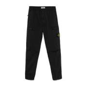 Zwarte Nylon Cargo Broek Stone Island , Black , Heren