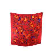 Pre-owned Silk scarves Louis Vuitton Vintage , Red , Dames