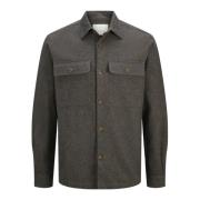 Raymond Overhemd Lange Mouw Jack & Jones , Brown , Heren