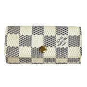 Pre-owned Canvas key-holders Louis Vuitton Vintage , White , Dames