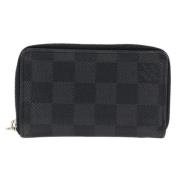 Pre-owned Canvas wallets Louis Vuitton Vintage , Black , Heren