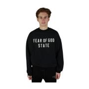 Zwart Heavy Fleece Crewneck Fear Of God , Black , Heren