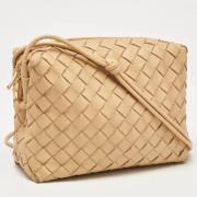 Pre-owned Leather shoulder-bags Bottega Veneta Vintage , Beige , Dames