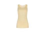 Geribbelde Lurex Tanktop Rinascimento , Yellow , Dames