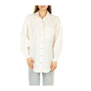 Happy Hours Solid Witte Top Free People , White , Dames