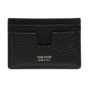 Zwarte Creditcardhouder voor Mannen Tom Ford , Black , Heren