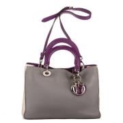 Pre-owned Leather dior-bags Dior Vintage , Gray , Dames