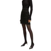 Glinsterende tweed minirok Hugo Boss , Black , Dames