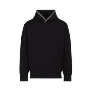 Zwarte Lichtgewicht Jersey Hoodie Trui Emporio Armani , Black , Heren