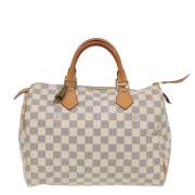 Pre-owned Canvas handbags Louis Vuitton Vintage , Beige , Dames