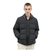 Matte Finish Omkeerbare Hoodie Jas Moncler , Black , Heren