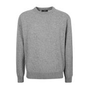 Merino en katoenen ronde hals sweatshirt Daniele Fiesoli , Gray , Here...