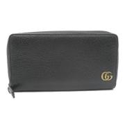 Pre-owned Leather wallets Gucci Vintage , Black , Dames