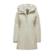 Grijze Winter Parka Jas BomBoogie , Beige , Dames