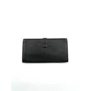 Pre-owned Leather wallets Hermès Vintage , Black , Dames