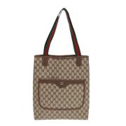 Pre-owned Canvas gucci-bags Gucci Vintage , Beige , Dames