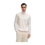 Merinowol Coltrui Trui Hugo Boss , White , Heren