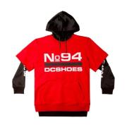 Rode Sweater met Afneembare Capuchon DC Shoes , Red , Heren