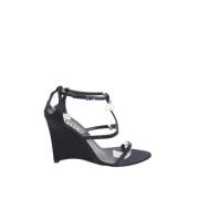 Pre-owned Leather sandals Dior Vintage , Black , Dames