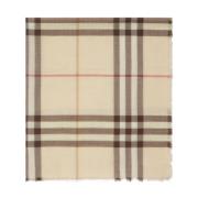 Roze Giant Check Wollen Sjaal Burberry , Multicolor , Dames