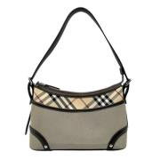 Pre-owned Canvas shoulder-bags Burberry Vintage , Gray , Dames