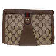 Pre-owned Canvas gucci-bags Gucci Vintage , Beige , Dames